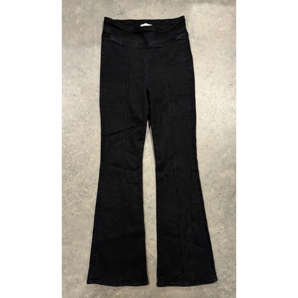 Frame Jetset Flare Pull on High Rise Jeans Size 1 (25-29) Black Stretch Boho